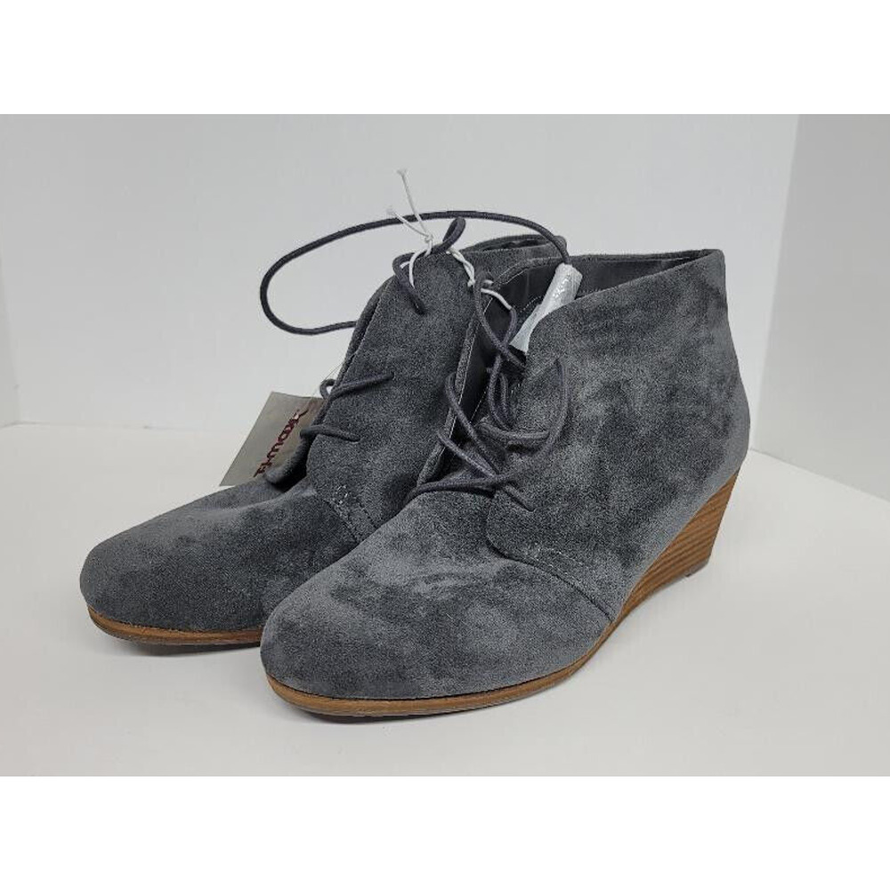Dr. Scholl's Gray Suede Wedge Ankle Boots